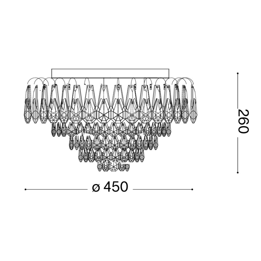 Ideal Lux - LED taklampa i kristall MAGNOLIA 7xG9/3W/230V