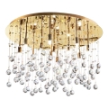 Ideal Lux - LED taklampa i kristall MOONLIGHT 12xG9/3W/230V pr.60 cm guld