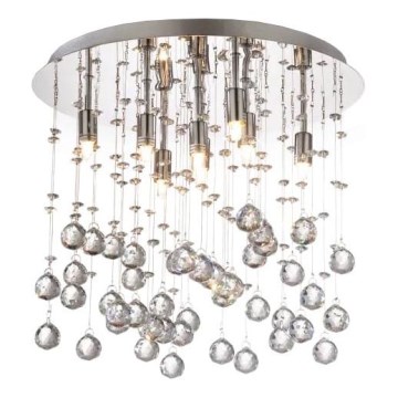 Ideal Lux - LED taklampa i kristall MOONLIGHT 8xG9/3W/230V diameter 40 cm skinande krom