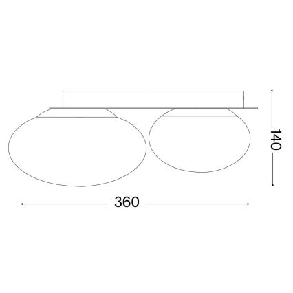 Ideal Lux - LED taklampa NINFEA 2xGX53/9W/230V vit