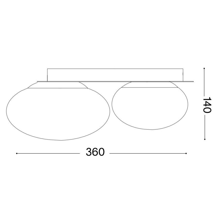 Ideal Lux - LED taklampa NINFEA 2xGX53/9W/230V vit