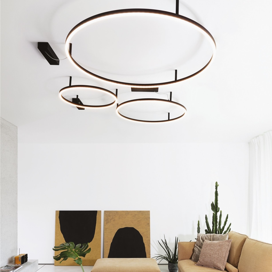 Ideal Lux - LED-taklampa ORACLE SLIM LED/29W/230V 2700K CRI 90 Ø 50 cm svart
