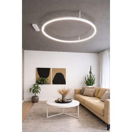 Ideal Lux - LED-taklampa ORACLE SLIM, 29 W, 230 V, 2700 K, CRI 90, Ø 50 cm, vit