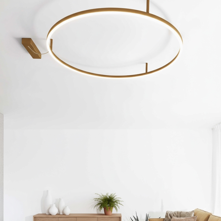 Ideal Lux - LED-taklampa ORACLE SLIM LED/29W/230V 3000K CRI 90 Ø 50 cm guldfärgad