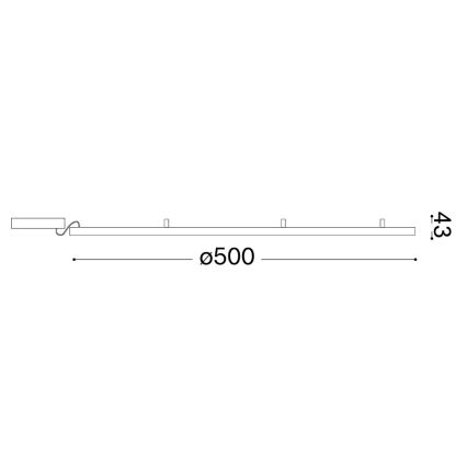 Ideal Lux - LED-taklampa ORACLE SLIM LED/29W/230V 3000K CRI 90 Ø 50 cm guldfärgad