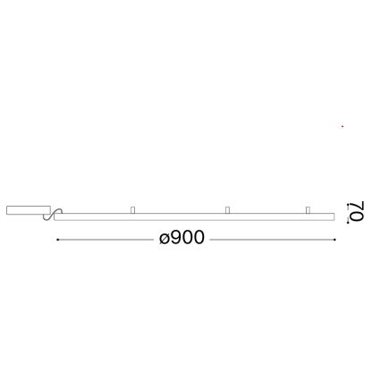 Ideal Lux - LED-taklampa ORACLE SLIM LED/53W/230V 3000K CRI 90 Ø 90 cm guld