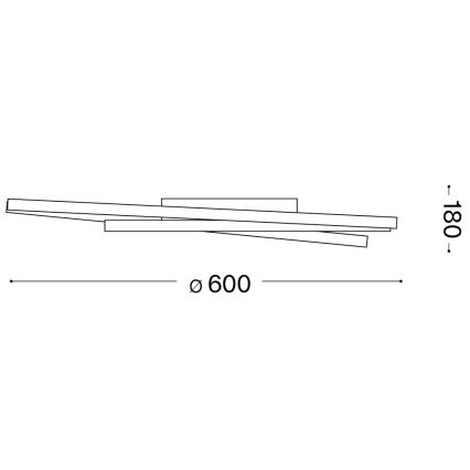 Ideal Lux - LED taklampa OZ LED/47W/230V diameter 60 cm CRI 90 vit