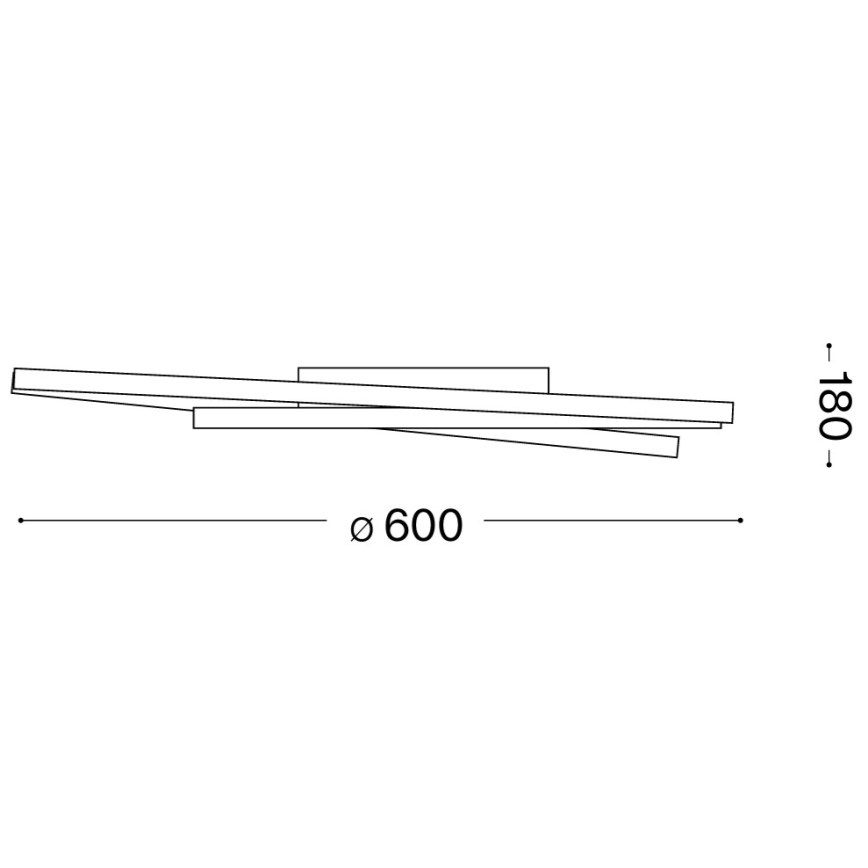 Ideal Lux - LED taklampa OZ LED/47W/230V diameter 60 cm CRI 90 vit
