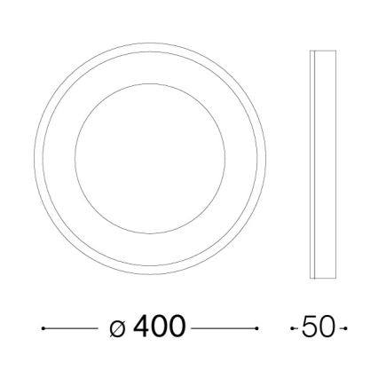 Ideal Lux - LED taklampa PLANET LED/20W/230V CRI 90 Ø 40 cm svart