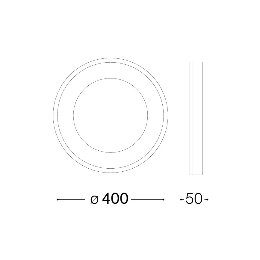 Ideal Lux - LED taklampa PLANET LED/20W/230V CRI 90 Ø 40 cm svart