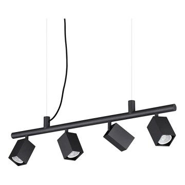 Ideal Lux - LED-takpendel på vajer DYNAMITE 4xGU10/7W/230V CRI 90 svart