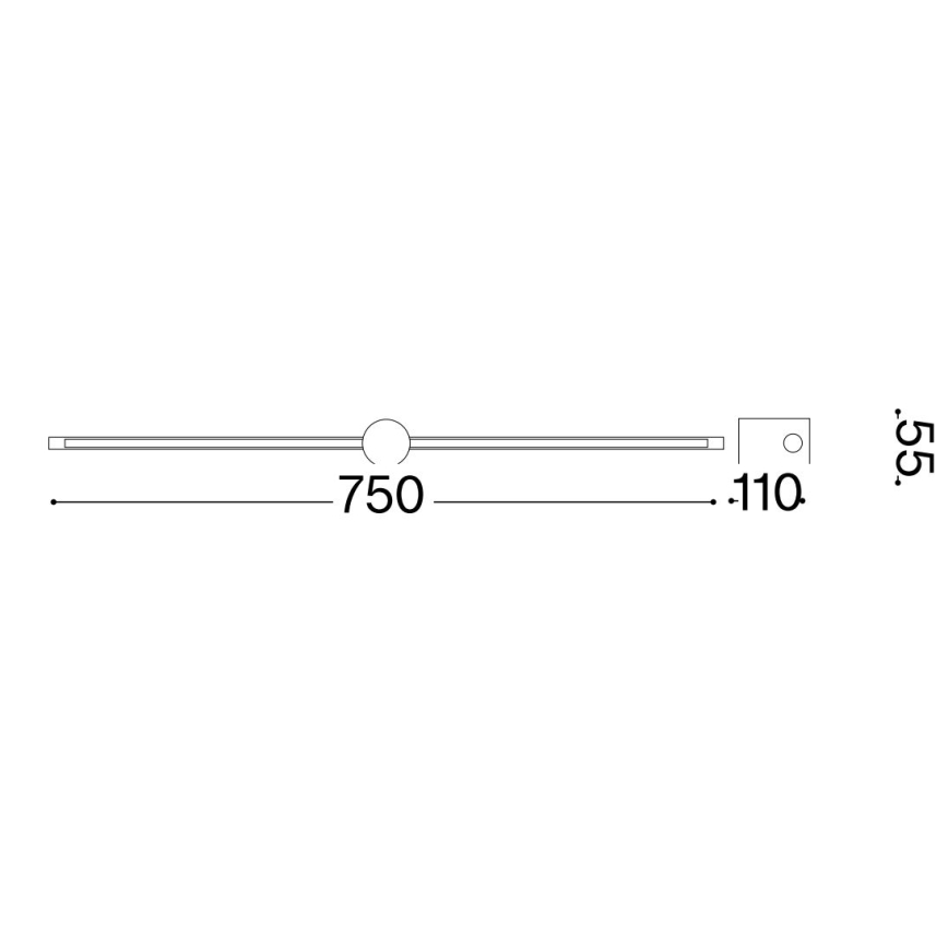 Ideal Lux - LED tavelbelysning FILO LED/13W/230V 75 cm CRI 90 svart