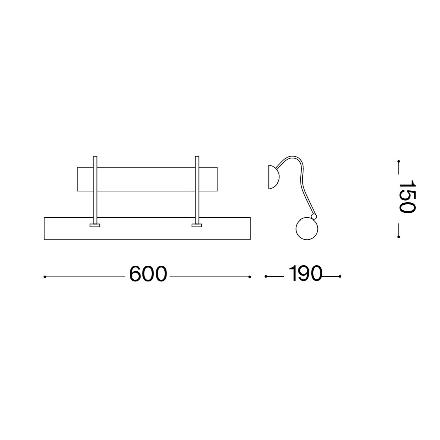 Ideal Lux - LED-tavellampa 4xG9/3W/230V brons