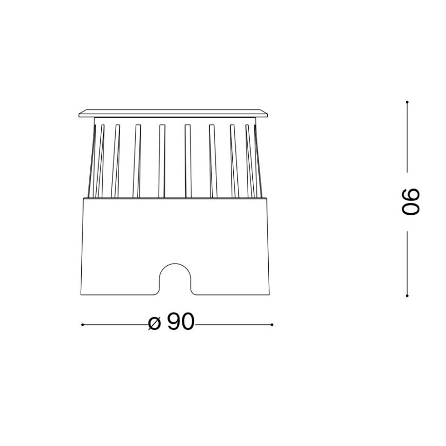 Ideal Lux - LED uppfartsbelysning FLOOR LED/3W/230V diameter 9 cm CRI 90 IP67 skinande krom