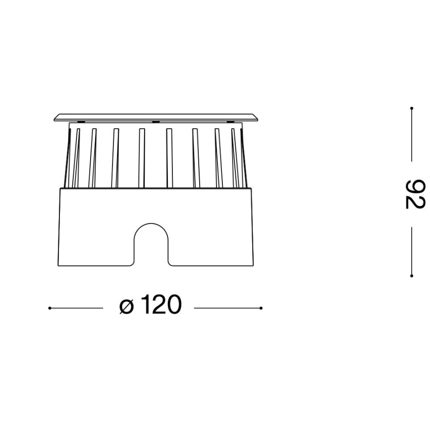 Ideal Lux - LED uppfartsbelysning FLOOR LED/6W/230V diameter 12 cm CRI 90 IP67 skinande krom