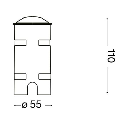 Ideal Lux - LED uppfartsbelysning ROCKET LED/2W/24V CRI 90 IP68 matt krom