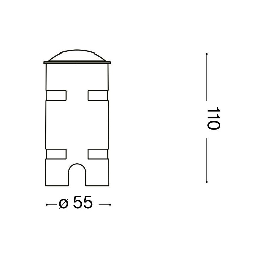 Ideal Lux - LED uppfartsbelysning ROCKET LED/2W/24V CRI 90 IP68 matt krom