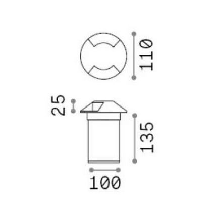 Ideal Lux - LED uppfartsbelysning ROCKET LED/3W/230V CRI 90 IP65 matt krom