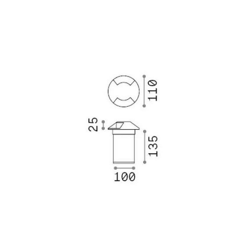 Ideal Lux - LED uppfartsbelysning ROCKET LED/3W/230V CRI 90 IP65 matt krom