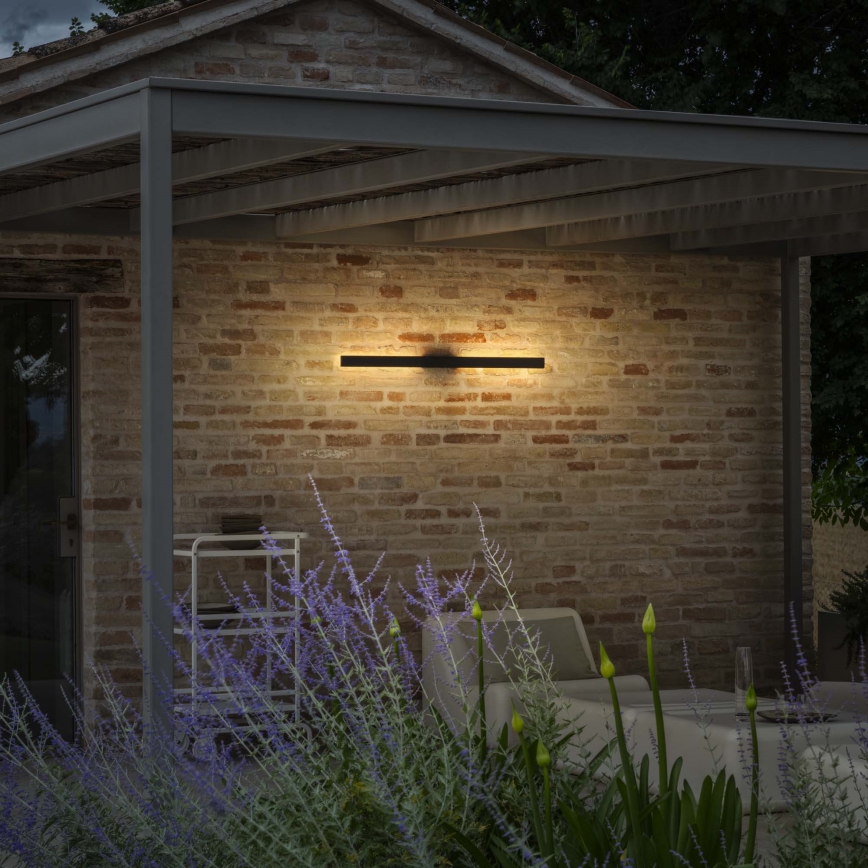 Ideal Lux - LED utomhusvägglampa LINEA LED/23W/230V CRI 90 144 cm IP54 svart