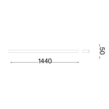 Ideal Lux - LED utomhusväggarmatur LINEA LED/23W/230V CRI 90 144 cm IP54 antracit