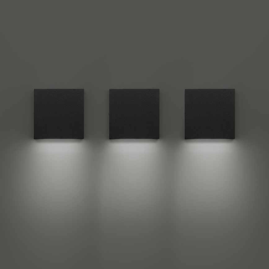 Ideal Lux - LED Utomhus väggarmatur POST-IT LED/3W/12V CRI 90 svart
