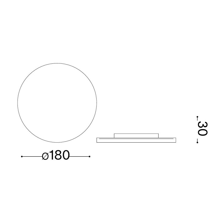 Ideal Lux - LED utomhusväggarmatur PUNTO LED/9W/230V CRI 90 Ø 18 cm IP54 antracit