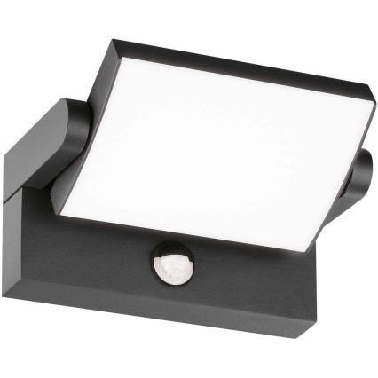 Ideal Lux - LED Utomhus vägglampa med sensor SWIPE LED/21W/230V CRI 90 IP54 antracit