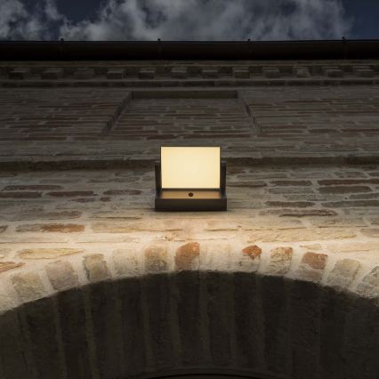 Ideal Lux - LED Utomhus vägglampa med sensor SWIPE LED/21W/230V CRI 90 IP54 brun