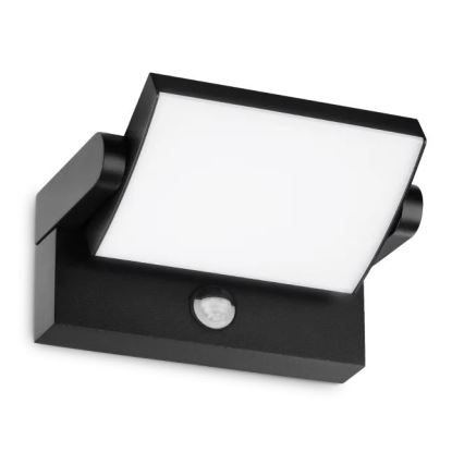 Ideal Lux - LED Utomhus vägglampa med sensor SWIPE LED/21W/230V CRI 90 IP54 svart