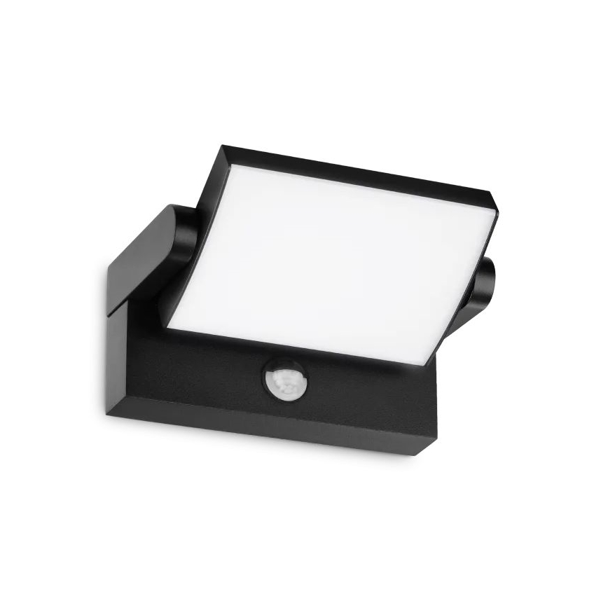 Ideal Lux - LED Utomhus vägglampa med sensor SWIPE LED/21W/230V CRI 90 IP54 svart