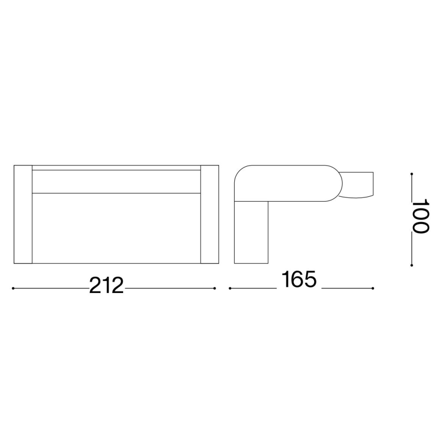 Ideal Lux - LED Utomhus vägglampa med sensor SWIPE LED/21W/230V CRI 90 IP54 svart