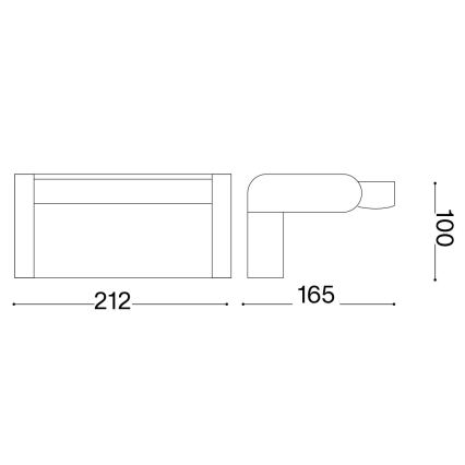 Ideal Lux - LED Utomhus vägglampa med sensor SWIPE LED/21W/230V CRI 90 IP54 vit