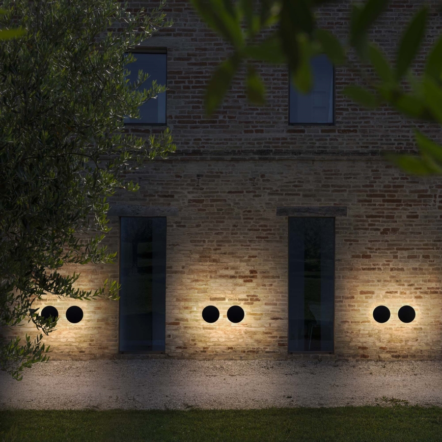 Ideal Lux - LED utomhusvägglampa PUNTO LED/9W/230V CRI 90 Ø 18 cm IP54 svart