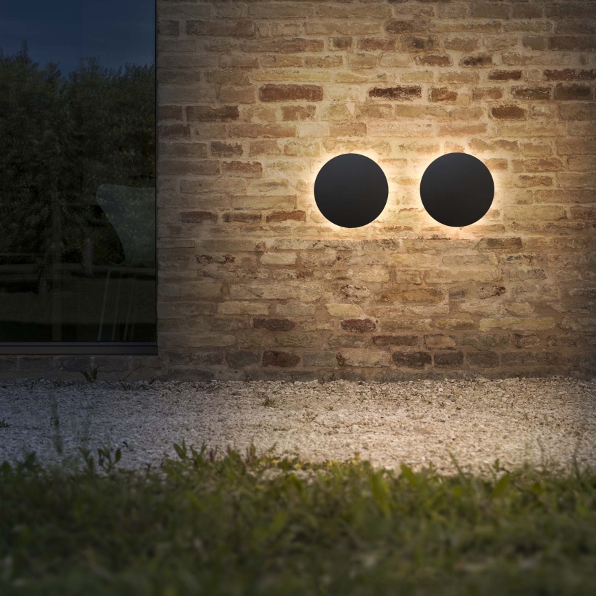 Ideal Lux - LED utomhusvägglampa PUNTO LED/9W/230V CRI 90 Ø 18 cm IP54 svart