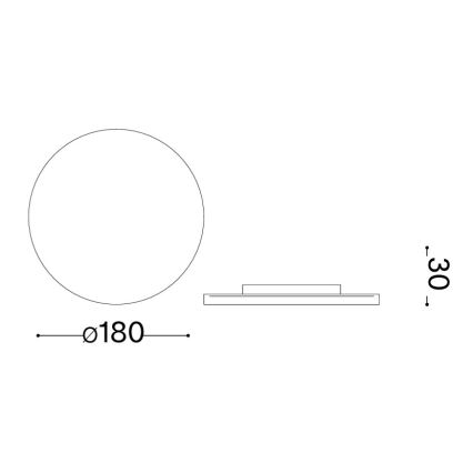 Ideal Lux - LED utomhusvägglampa PUNTO LED/9W/230V CRI 90 Ø 18 cm IP54 svart