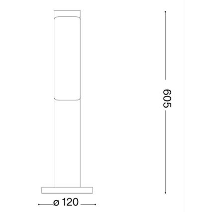 Ideal Lux - LED-utomhuslampa ETERE LED/9,5W/230V 4000K 60 cm CRI 90 IP44 brun
