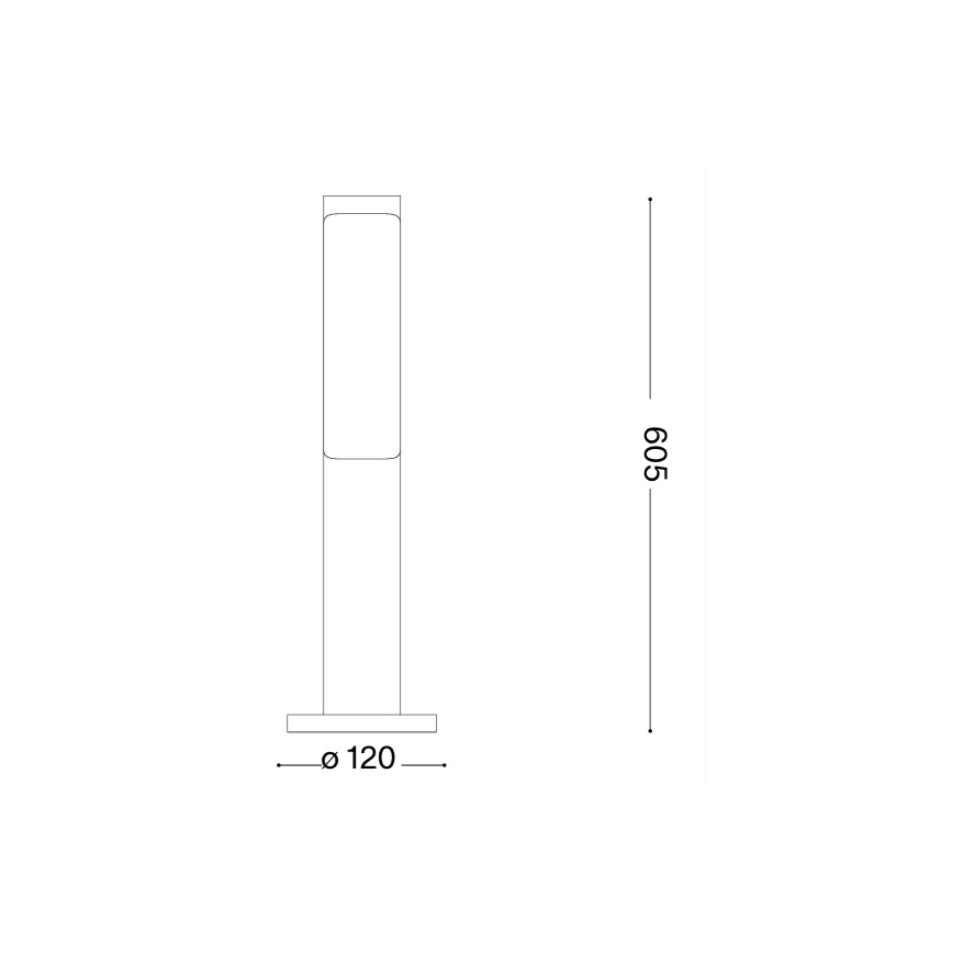 Ideal Lux - LED-utomhuslampa ETERE LED/9,5W/230V 4000K 60 cm CRI 90 IP44 brun