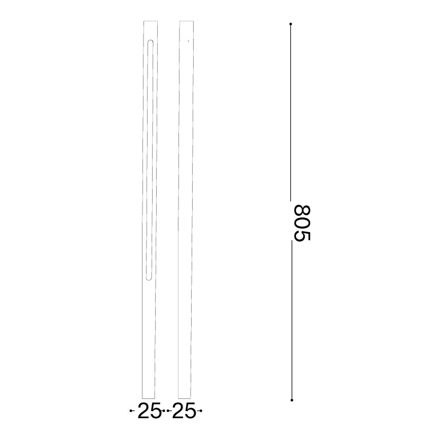 Ideal Lux - LED utomhuslampa JEDI LED/12W/230V 80 cm CRI 90 IP65 brun