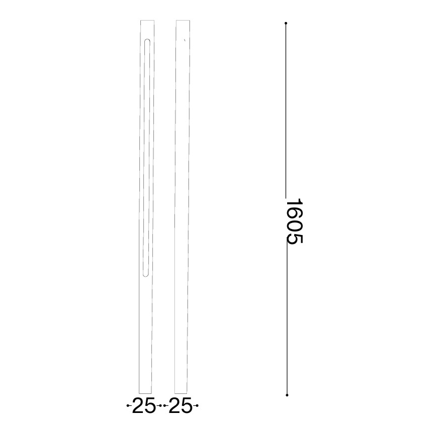Ideal Lux - LED utomhuslampa JEDI LED/25W/230V 160 cm CRI 90 IP65 antracit