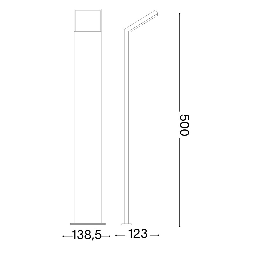 Ideal Lux - LED utomhuslampa STYLE LED/8,5W/230V 3000K 50 cm CRI 90 IP54 brun