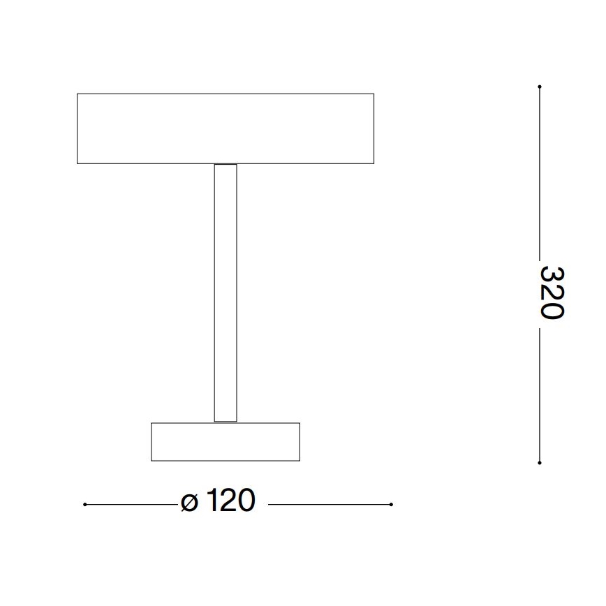 Ideal Lux - LED Utomhuslampa med touch TOFFEE LED/2W/230V 2200 mAh CRI 90 IP54 svart