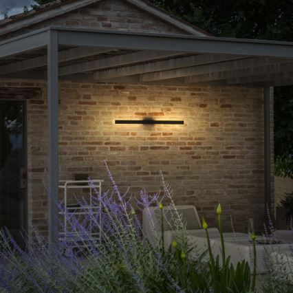 Ideal Lux - LED utomhusvägglampa LINEA LED/20W/230V CRI 90 104 cm IP54 svart
