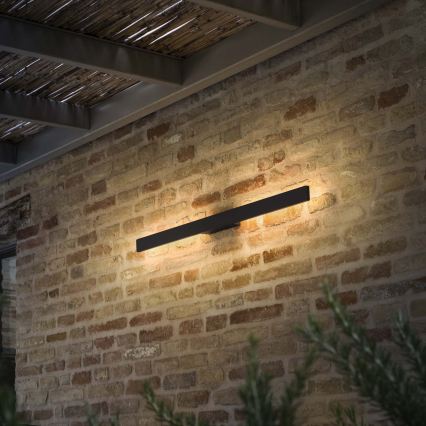 Ideal Lux - LED utomhusvägglampa LINEA LED/20W/230V CRI 90 104 cm IP54 svart