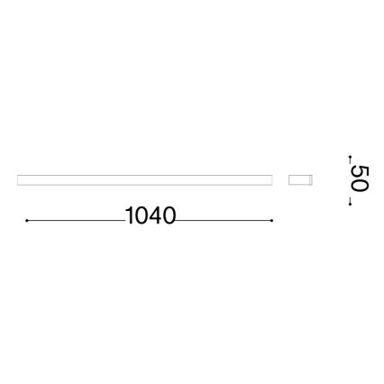 Ideal Lux - LED utomhusvägglampa LINEA LED/20W/230V CRI 90 104 cm IP54 svart