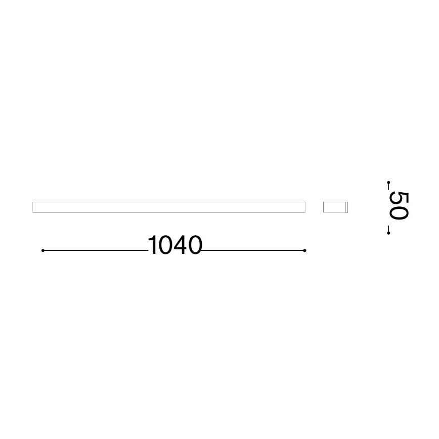 Ideal Lux - LED utomhusväggarmatur LINEA LED/20W/230V CRI 90 104 cm IP54 antracit