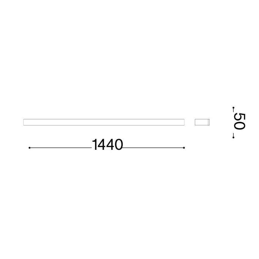 Ideal Lux - LED utomhusväggarmatur LINEA LED/23W/230V CRI 90 144 cm IP54 vit