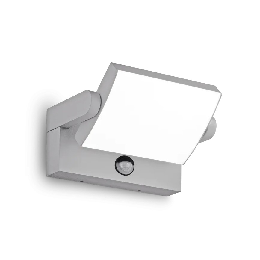 Ideal Lux - LED utomhusväggarmatur med sensor SWIPE LED/21W/230V CRI 90 IP54 grå