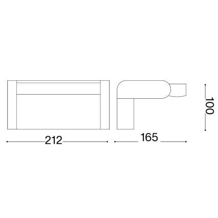 Ideal Lux - LED utomhusväggarmatur med sensor SWIPE LED/21W/230V CRI 90 IP54 grå