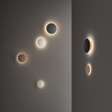 Ideal Lux - LED-utomhusvägglampa PUNTO LED/12W/230V CRI 90 Ø 24 cm IP54 svart